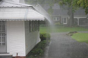 Stormwater running off roof