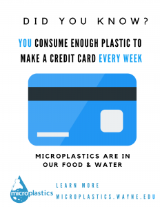 Informational graphic: we consume enough plastic in a week to make a credit card